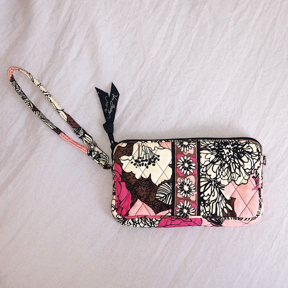 Vera Bradley Wristlet in Mocha Rouge